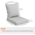 thumbnail image 3 of Outsunny Outdoor Chair Cushions with Backrest for Garden Patio, Light Grey, 3 of 10
