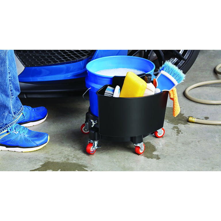 Pxvdyq Car Cleaning Kit | Car Wash Equipment with Collapsible Bucket 2in1 Long Handle with 62\ Car Wash Brush Mopcar Wash Bucket with Dirt Trap for E