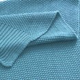 thumbnail image 3 of Cotton Throw Blanket Moss Stitch Solid Soft Sofa Couch Bed Decorative Knitted Blanket Teal Blue 60"x78", 3 of 6