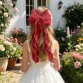 thumbnail image 2 of Bmisegm Headwear for Girls Elegant Triple Layer Bow Flowing Ribbon Bridal Hair Clip for Wedding Occasions Headbands _001, 2 of 6