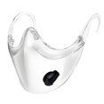 thumbnail image 1 of Masque Transparent pour Adultes, Anti-Éclaboussures, Bouclier Buccal Clair pour Extérieur et Intérieur avec Valve d'Air Noire Workhe, 1 of 9