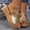 Gold, variant on Viluyesy Womens Platform Sandals, Summer Beach Wide Width Thick Sole Fashion Slip-On Wedge Shoes Gold