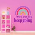 thumbnail image 3 of Don't Stop Just Keep Going Inspiring Motivational Life Quote Vinyl Decal Wall Art Sticker Designs Vinyl Stickers For Home House Walls Rooms Windows Bedroom Decoration Size (28x28 inch), 3 of 3