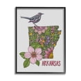 thumbnail image 4 of Stupell Industries Intricate Arkansas Floral Pattern Mockingbird Blossom Graphic Art Black Framed Art Print Wall Art, Design by Valentina Harper, 4 of 5