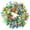 Multicolor, variant on Easter Bunny Wreath, Colorful Ribbon Wreath for Front Door, Tinsel Bunny Wreath with Eggs Decor, Spring Festival Ornament for Home Wall Window Party Decor 11.81 In