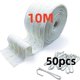 thumbnail image 1 of Cinta de cabecera para cortina con pliegues de lápiz blanco, 1 unidad, cinta de cabecera para cortinas multifuncionales, cinta de cabecera para cortinas desmontables, cortinas onduladas (75 mm/3, 1 of 8