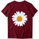 thumbnail image 5 of Fiudx Tops para Mujer Moda Mujer Casual Cuello Redondo Impresión Blusa Manga Corta Camiseta Verano Tops, 5 of 6