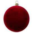 thumbnail image 4 of My Texas House 10-Count Red Velvet-Feel Ball Christmas Ornaments, 4.5", 4 of 4