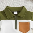 thumbnail image 4 of Quealent Toddler Baby Boy Summer Clothes Set 3 6 12 18 24 Months 2T 3T Contrast Color Short Sleeve Lapel Button T Shirt Elastic Waist Solid Shorts 2 Piece Outfits (Army Green, 2-3 Years), 4 of 7