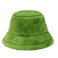 thumbnail image 2 of Winter Faux plush Fuzzy Bucket Hat Fluffy Warm Hat for Women Men,One Size, 2 of 3