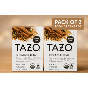 Tazo Tea Chai Org, Pack Of 2 Total 32 Tea Bags
