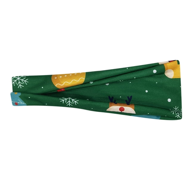 Diademas navideñas anchas para mujer, con diseño de Papá Noel, muñeco de nieve, ciervo y árbol, turbante con nudo, elásticas para el pelo.