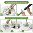 thumbnail image 3 of 1 Set,  Household Spin Mop And Bucket Set With 3 Mop Heads, Household Rotating Floor Mop, Hands-Free Wash Mop, Dust Removal Mop, Dry And Wet Use, Perfect For Home, Kitchen,  Regular, 3 of 10