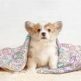thumbnail image 4 of Pofeuu Colorful Bunny Print Puppy Blanket,Dog Blankets,Pet Blanket Cozy Cat Blankets for Indoor Cats, Fuzzy Pet Blanket for Kitten Doggy Dog Blankets-Large, 4 of 8