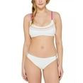 thumbnail image 2 of HULA HONEY Women's White Printed Removable Cups Adjustable Textured Bralette Swimsuit Top XS, 2 of 2