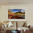 thumbnail image 2 of Autumn Mood Jack London Lake Canvas Wall Art Colorful Autumn Framed Painting For Livingroom Office Bedroom Wall Decor Ready to Hang, 2 of 6