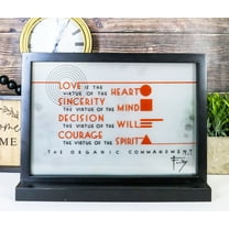 Frank Lloyd Wright Organic Commandment Love Virtues Glass Art Panel Plaque Decor