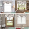 thumbnail image 6 of Tie Up Valances for Windows, Grey Pink Botanical Adjustable Valance Curtains Window Treatment for Living Room, Rustic Country Spring Floral Summer Leaf Rod Pocket Kitchen Curtains 60x18 Inch, 6 of 9