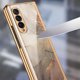 thumbnail image 5 of Funda para Samsung Galaxy Z Fold 4 con protector de pantalla incorporado, funda de cuero genuino, funda a prueba de golpes, funda galvanizada para teléfono, 5 of 5