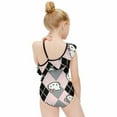 thumbnail image 2 of Hello Kitty Girls One Piece Swimsuits Hawaiian Ruffle Swimwear Beach Bathing Suit Outfits, 2 of 7