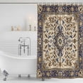 thumbnail image 2 of Boho Southwestern Shower Curtain Set - Long 72" x 84" Washable Bathtub Curtain with 12 Hooks, Vintage Geometric Ethnic Blue Brown Waterproof Fabric Stall Shower Curtains for Bathroom/Bathtub Décor, 2 of 6