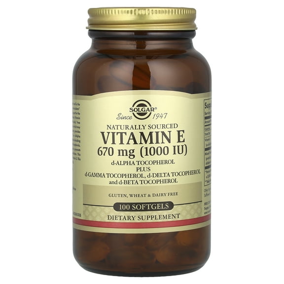 Solgar Vitamin E Natural 1000iu, 100 Soft Capsules