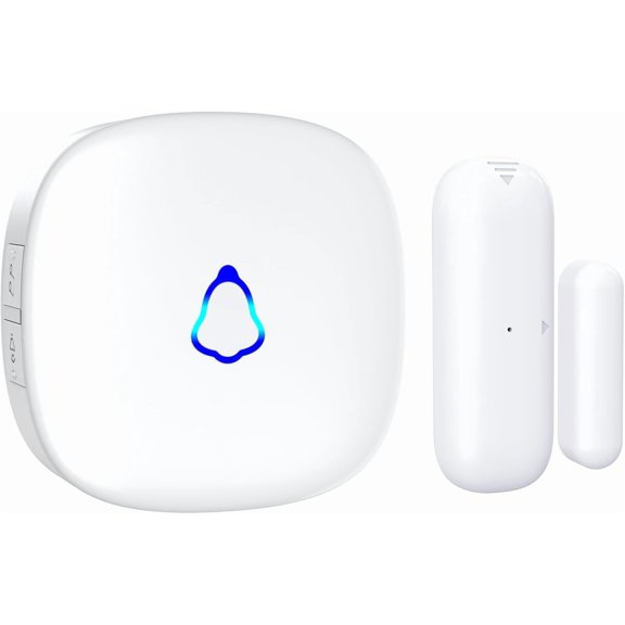 Door Chime, Wireless Door Open Contact Sensor Alarm with 500 FT Ran, 58 Chimes and 5 Volume Levels for Business/Store/Home/Office When Ente, 1 Transmitter 1 Plug-in Receiver