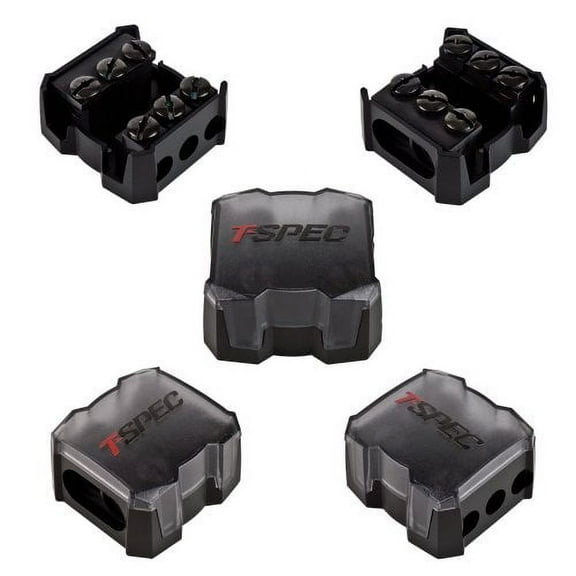 T-Spec V12FDB-148M V12 Manl Four Fused Dist Block 1/0Awg In & 4 4/8Awg Out New