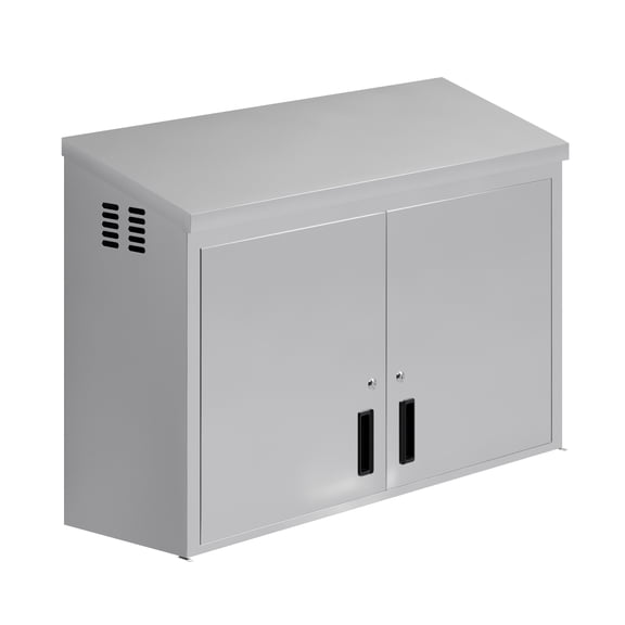 48 in. x 15 in. Stainless Steel Slope Top Wall Cabinet