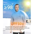 thumbnail image 4 of Sudadera con capucha con protección solar WELIGU para hombre UPF 50+, 4 of 5