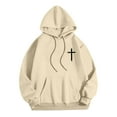 thumbnail image 6 of FDGIU Men's 2025 Big & Tall Hoodies - Oversized Fleece Sweatshirt Warm Lightweight, Plus Size Drawstring Pullover with Pockets for Comfortable Loungewear, 6 of 6