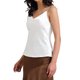 thumbnail image 4 of Camiseta sin mangas de satén para mujer Inspire Chic, con cuello en cowl, tirantes de espagueti, top de verano de seda, talla XL, blanca, 4 of 6