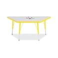 thumbnail image 2 of Trapezoid Activity Tables - 30" X 60", E-height - Freckled Gray/Yellow/Gray, 2 of 2