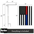 thumbnail image 3 of G128 Combo Pack: Garden Flag Stand Black 36x16IN & Garden Flag Thin Blue and Red Line 12x18IN, 3 of 10