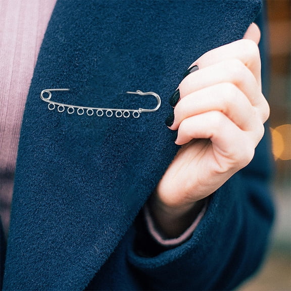 LABSERRON 5Pcs Giant Safety Pins Heavy Duty Brooches Metal for Sweaters Shawls Blankets Crafts 3.54X0.59X0.20in