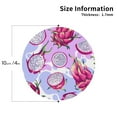 thumbnail image 2 of Disketp Dragon Fruit Funny Coasters,4 Pcs Leather Coasters with Holder, Perfect Housewarming Hostess Gifts,Protect Furniture from Water Marks Scratch and Damage-Round Shape, 2 of 6