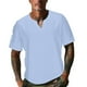thumbnail image 1 of pstuiky camisetas de manga corta para hombre, Blusas y camisas de manga corta con cuello redondo irregular de color liso para hombre camisas casuales para hombre l, 1 of 5