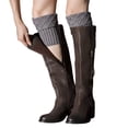 thumbnail image 2 of Women Leg Warmers Knitted Wool Boot Cover Short Leg Warmers with Diamond Mesh, 2 of 4