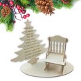thumbnail image 1 of Adornos navideños, artesanías de madera, silla de árbol, decoración creativa para el hogar, mesa DIY, 1 of 5