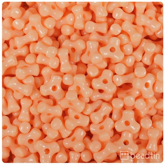 BeadTin Peach Opaque 11mm TriBead Craft Beads (500pcs)