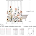 thumbnail image 3 of Floral Shower Curtains for Bathroom Flower Pretty Fabric Colorful Wildflower Flowered Shower Curtain with 12 Hooks Decorative Machine Washable, 72" W x 72" H, 3 of 5
