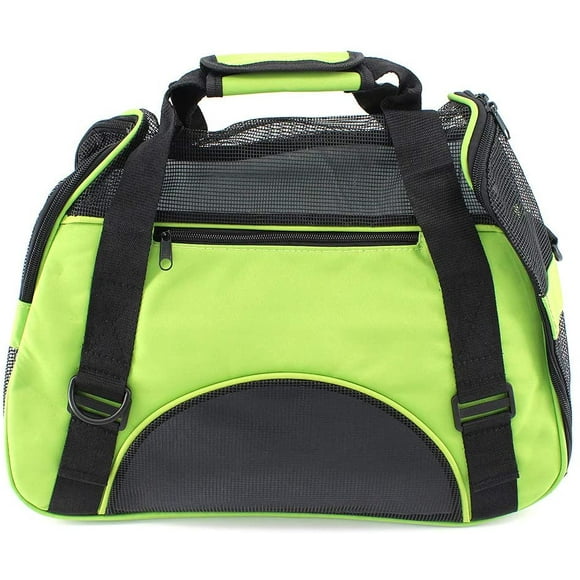 Sacs de Transport pour Petit Chiens Chats Lapins, Caisse de Transport Chat Respirant et Pliable Cage Transport Chat, Vert