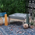 thumbnail image 2 of Linon Morningside Ottomane d'Extérieur en Bois d'Acacia avec Coussin Gris, Naturel, 2 of 9