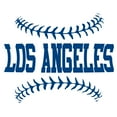 thumbnail image 3 of Los Angeles Baseball Laces - Pitcher, Team Sport Graphic T-Shirt - Small - White, 3 of 6