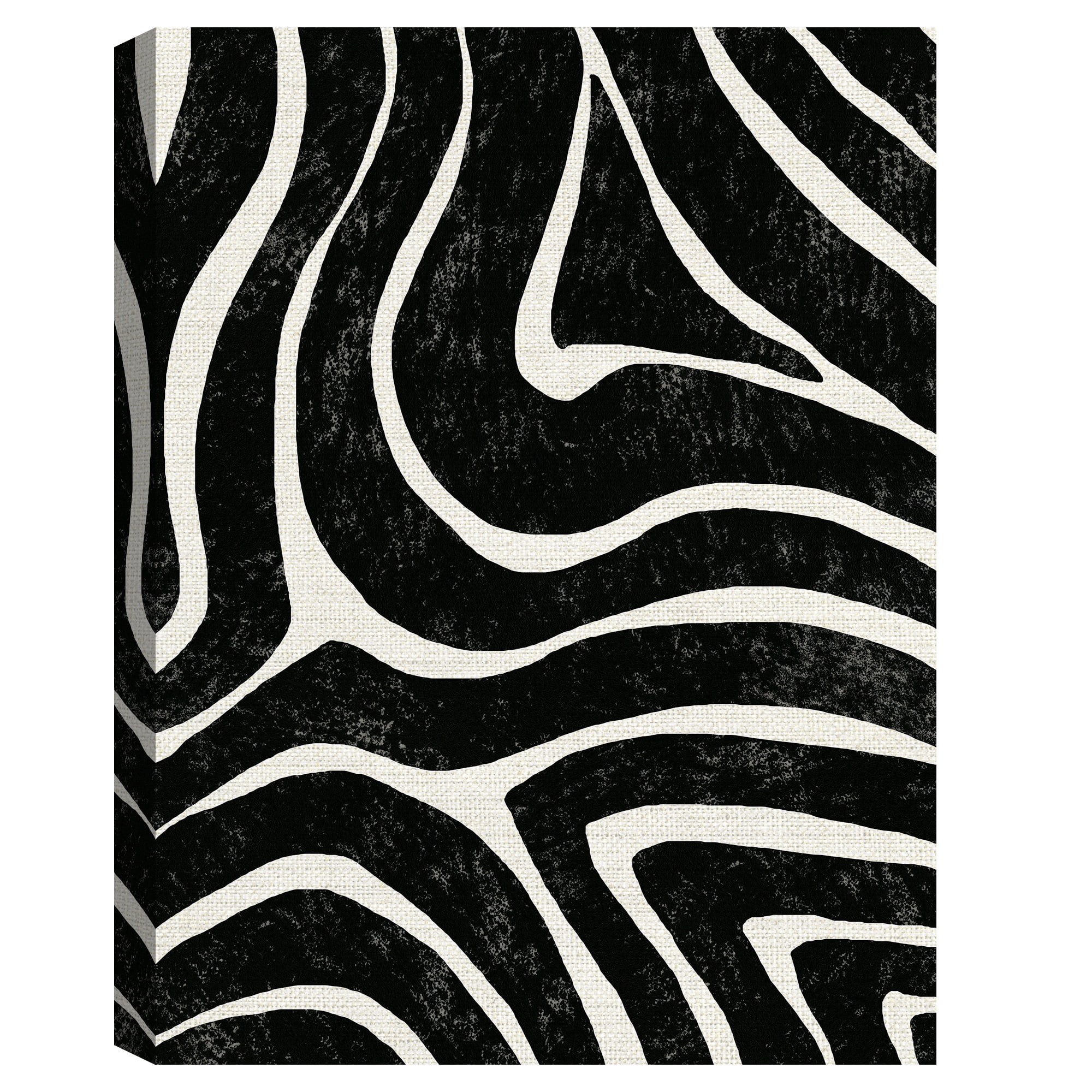 Masterpiece Art Gallery Patterned Abstract Lino Zebra Stripes by The Studio Canvas Art Print 30" x 40"