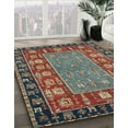 thumbnail image 2 of Ahgly Company Indoor Round Abstract Red Brown Animal Area Rugs, 4' Round, 2 of 6