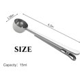thumbnail image 2 of LQQBOX 3 Pcs of Coffee Scoops, Stainless Steel Measuring Scoop, with Coffee Bag Clip, Suitable for Ground Coffee, Espresso Beans, Milk Powder, Protein Powder, 2 of 7