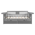 thumbnail image 6 of Gray Full Size Daybed with Two Drawers, Wood Slat Support, 6 of 8