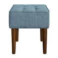 thumbnail image 3 of Elle Decor Aria Tufted Upholstered Ottoman Foot Rest Stool, French Blue, 3 of 6