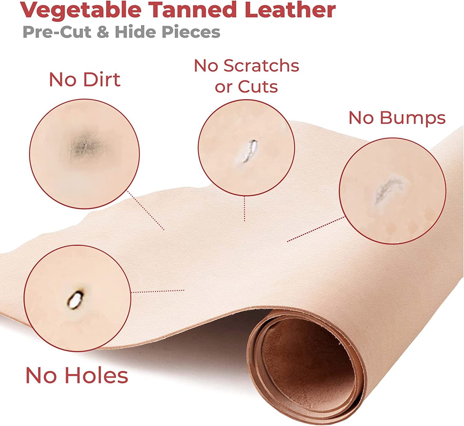 European Leather Work 5-6 oz. 2-2.4mm Vegetable Tanned Leather Pre